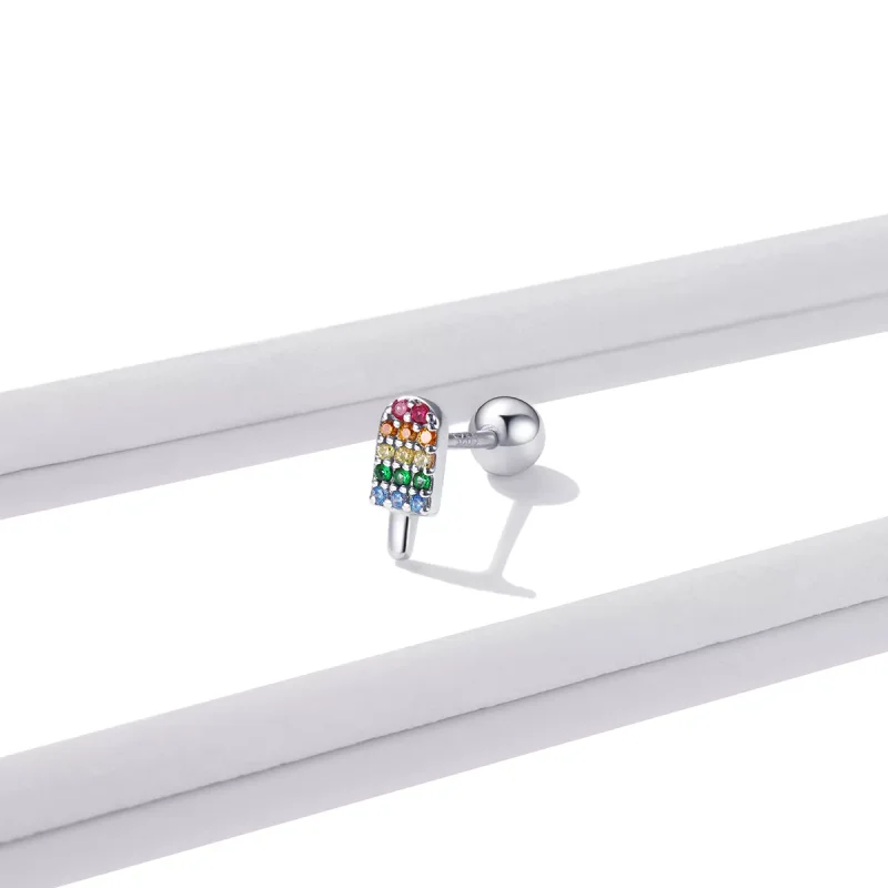 (immagine per) Orecchini a Lobo tipo Pandora Summer Sweetheart - Gelato - BSE491-A - Visualizza 3
