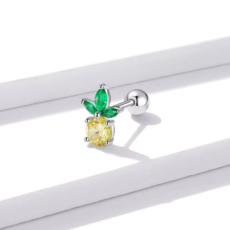 (immagine per) Orecchini a Lobo tipo Pandora Tesoro estivo - Ananas - BSE490 - Visualizza 2