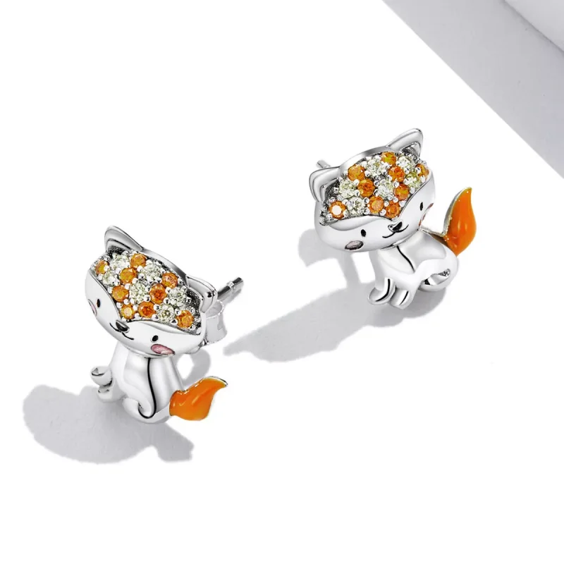 (immagine per) Orecchini a Lobo tipo Pandora Volpe carina - SCE1373 - Visualizza 4