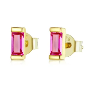 (immagine per) Orecchini a Lobo tipo Pandora Zirconio cubico colorato - Rosa - SCE1241-OR
