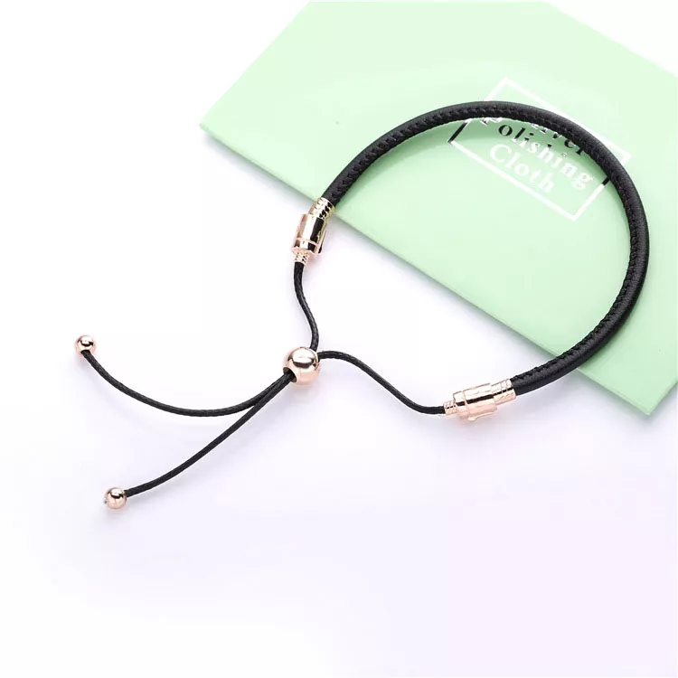 (immagine per) Bracciale PANDORA In Pelle Nera con Chiusura Scorrevole 588059CBK - Visualizza 2