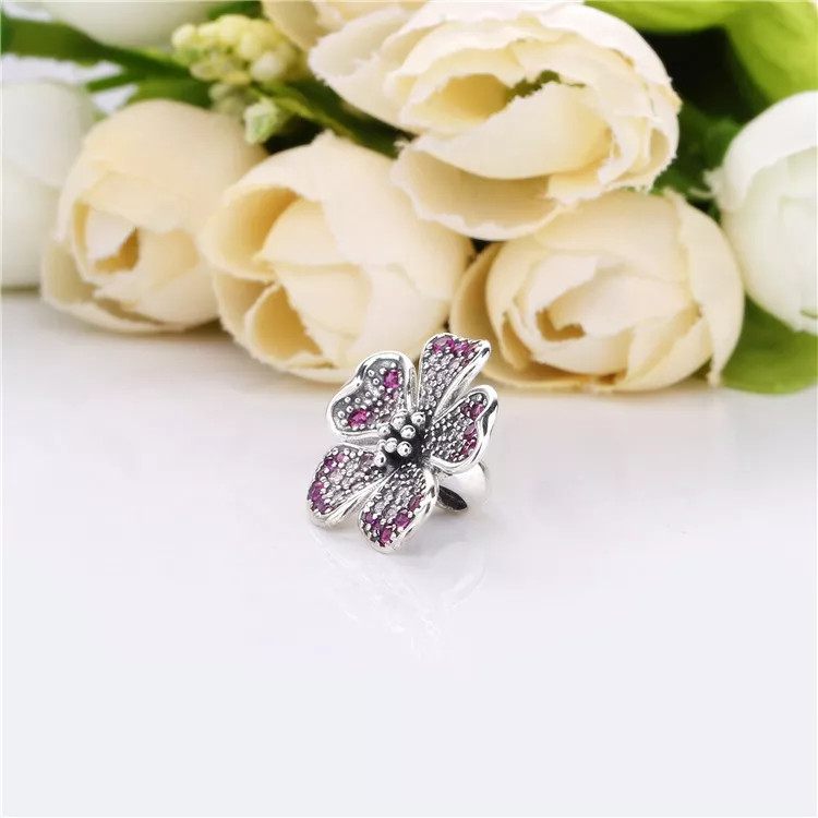 (immagine per) Charm PANDORA Fiore grande fiore di pesco 798073NCCMX - Visualizza 3