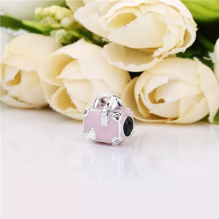 (immagine per) Charm PANDORA Valigia Rosa 798063EN124 - Visualizza 3