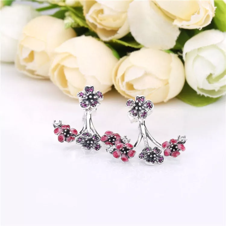 (immagine per) Orecchini a Lobo PANDORA Fiori di fiori di pesco 298113NCCMX - Visualizza 2