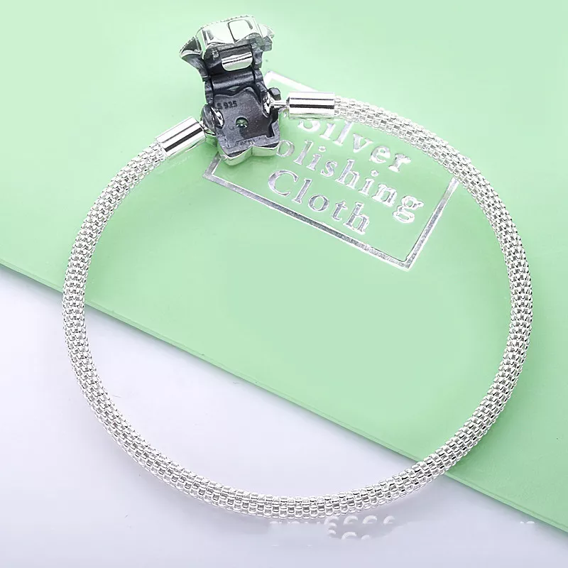 (immagine per) Bracciale Pandora Moments con maglia mesh Fiocco di neve brillante - 598616C01 - Visualizza 3