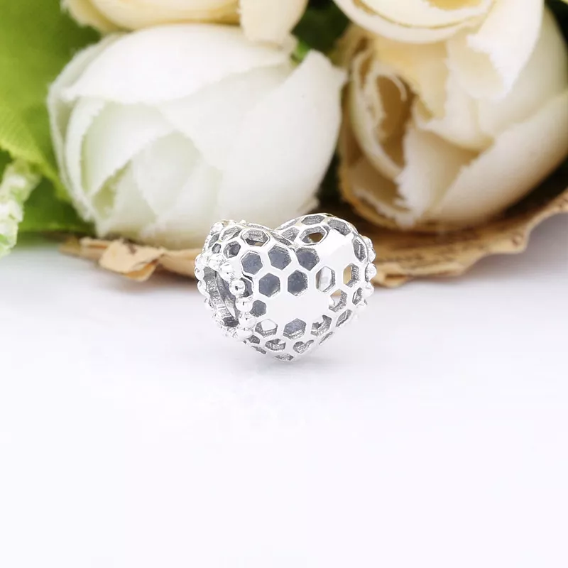(immagine per) Charm a cuore Nido d'Ape Bee Happy (Sii felice) - 798769C00 - Visualizza 3