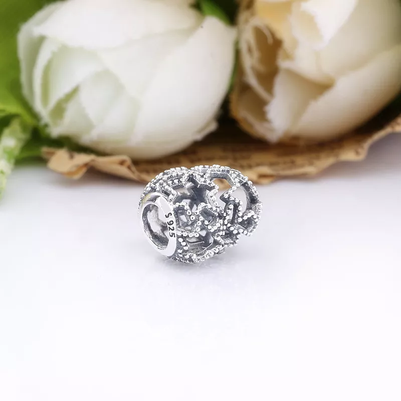 (immagine per) Charm Cuore e stelle openwork - 798462C00 - Visualizza 3