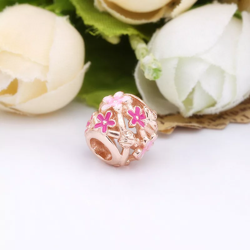 (immagine per) Charm Margherita rosa openwork - 788772C01 - Visualizza 4