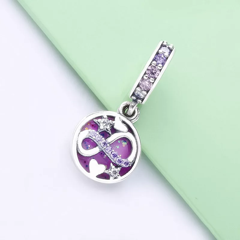 (immagine per) Charm pendente Infinito con cuori e stelle sfavillante - 798829C01 - Visualizza 2