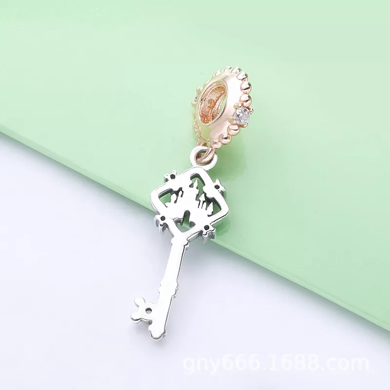 (immagine per) Charm pendente PANDORA Disney Darks Chiave in ROSE GOLD - 788226CZ - Visualizza 3