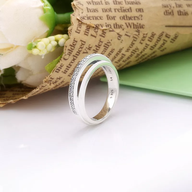 (immagine per) Anello PANDORA con pavé a tripla fascia - 199040C01 - Visualizza 2