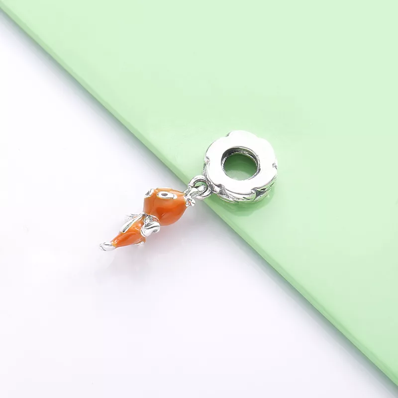 (immagine per) Charm pendente PANDORA Disney uccello arancione - 798877C01 - Visualizza 3
