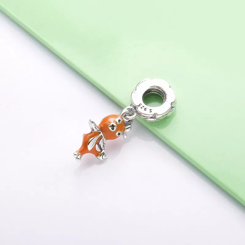 (immagine per) Charm pendente PANDORA Disney uccello arancione - 798877C01 - Visualizza 5