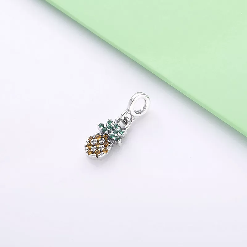 (immagine per) Mini Charm pendente PANDORA La mia ananas - 798979C01 - Visualizza 2