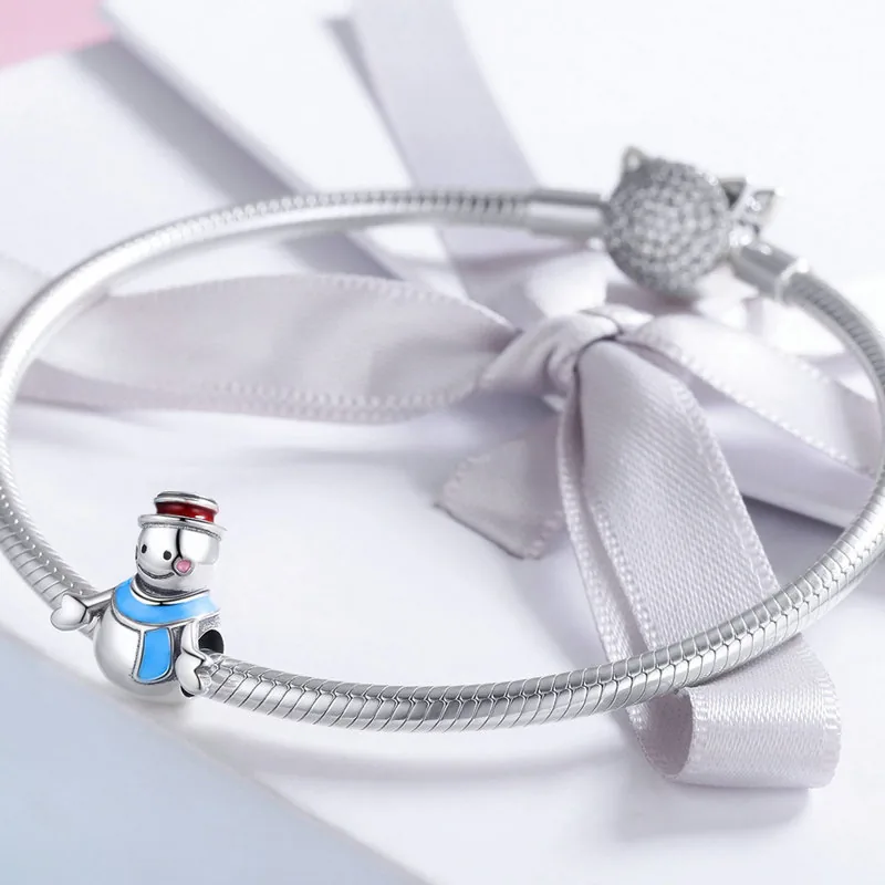 (immagine per) Charm tipo Pandora Pupazzo di neve - SCC855 - Visualizza 2