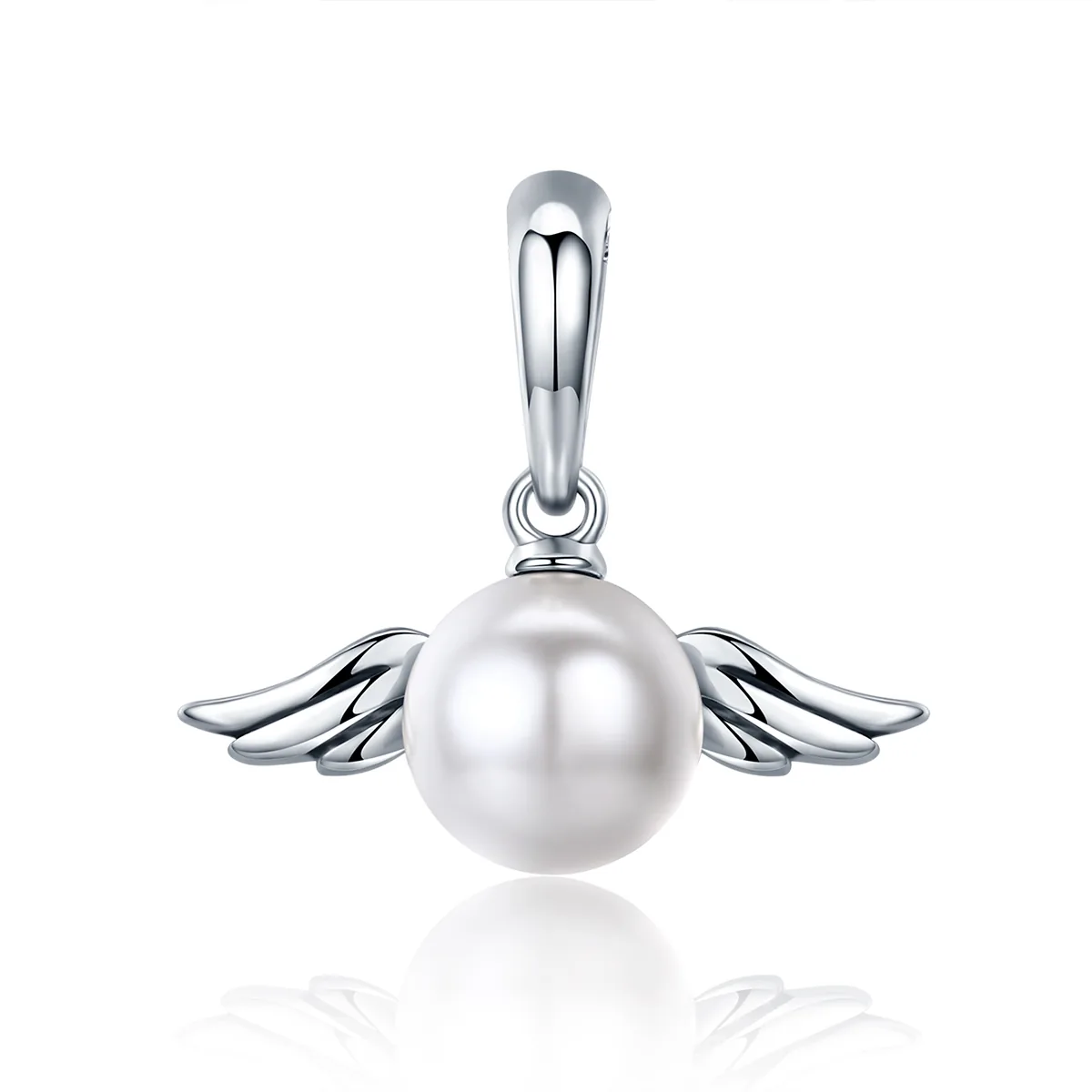 Melina Charm Ciondolo Angelo Con Ali In Argento 925 E Zirconi Bianchi - 4 Cm - 2