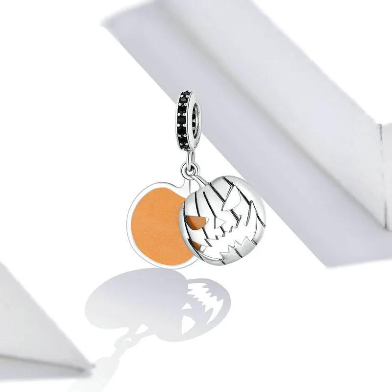 (immagine per) Charm Pendente tipo Pandora Faccina di zucca malvagia di Halloween - SCC1620 - Visualizza 4