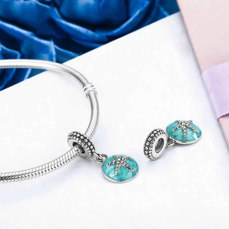 (immagine per) Charm Pendente tipo Pandora Stile estivo blu mare - SCC136 - Visualizza 3