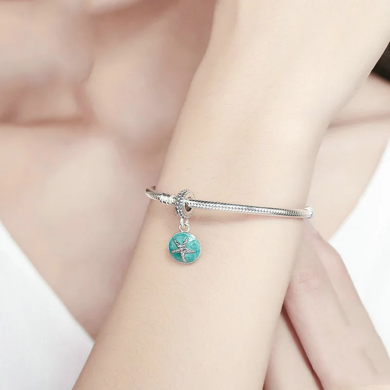 (immagine per) Charm Pendente tipo Pandora Stile estivo blu mare - SCC136 - Visualizza 4