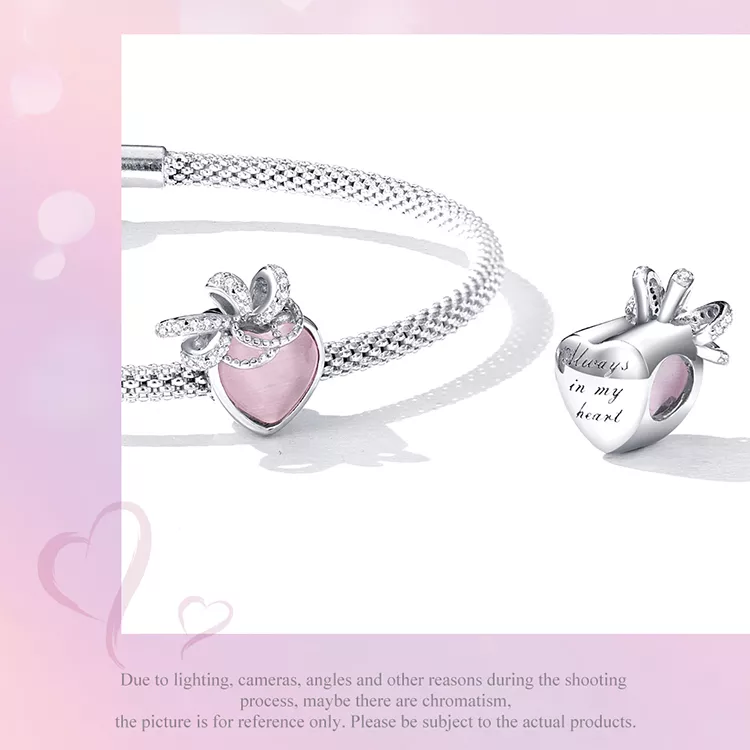 (immagine per) Charm tipo Pandora Cuore rosa - SCC2261 - Visualizza 3