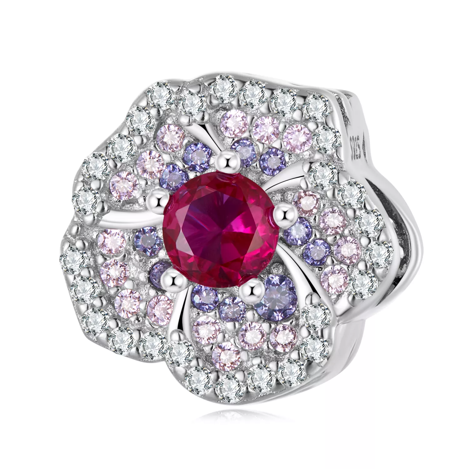 charm tipo pandora fiori sfumati bsc625