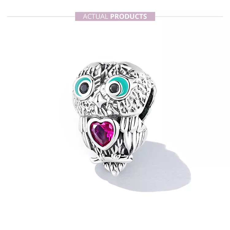 (immagine per) Charm tipo Pandora Gufo carino - SCC2253 - Visualizza 7