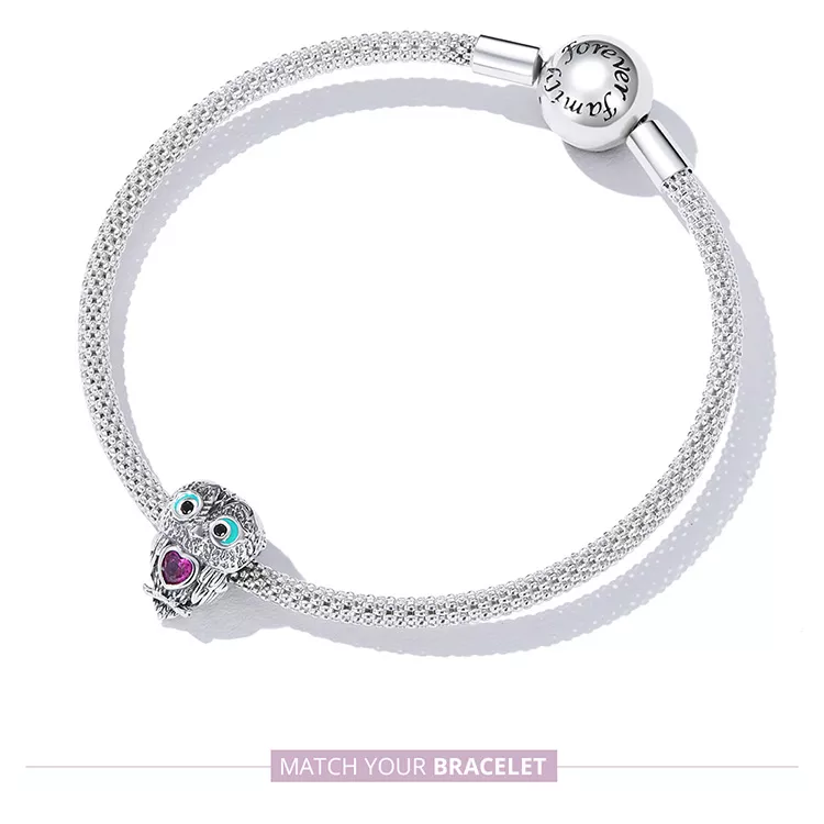 (immagine per) Charm tipo Pandora Gufo carino - SCC2253 - Visualizza 8