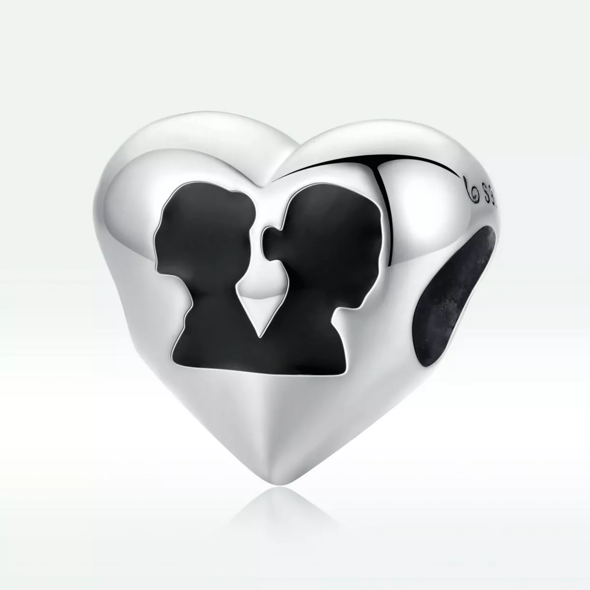 charm tipo pandora sagoma d'amore bsc549