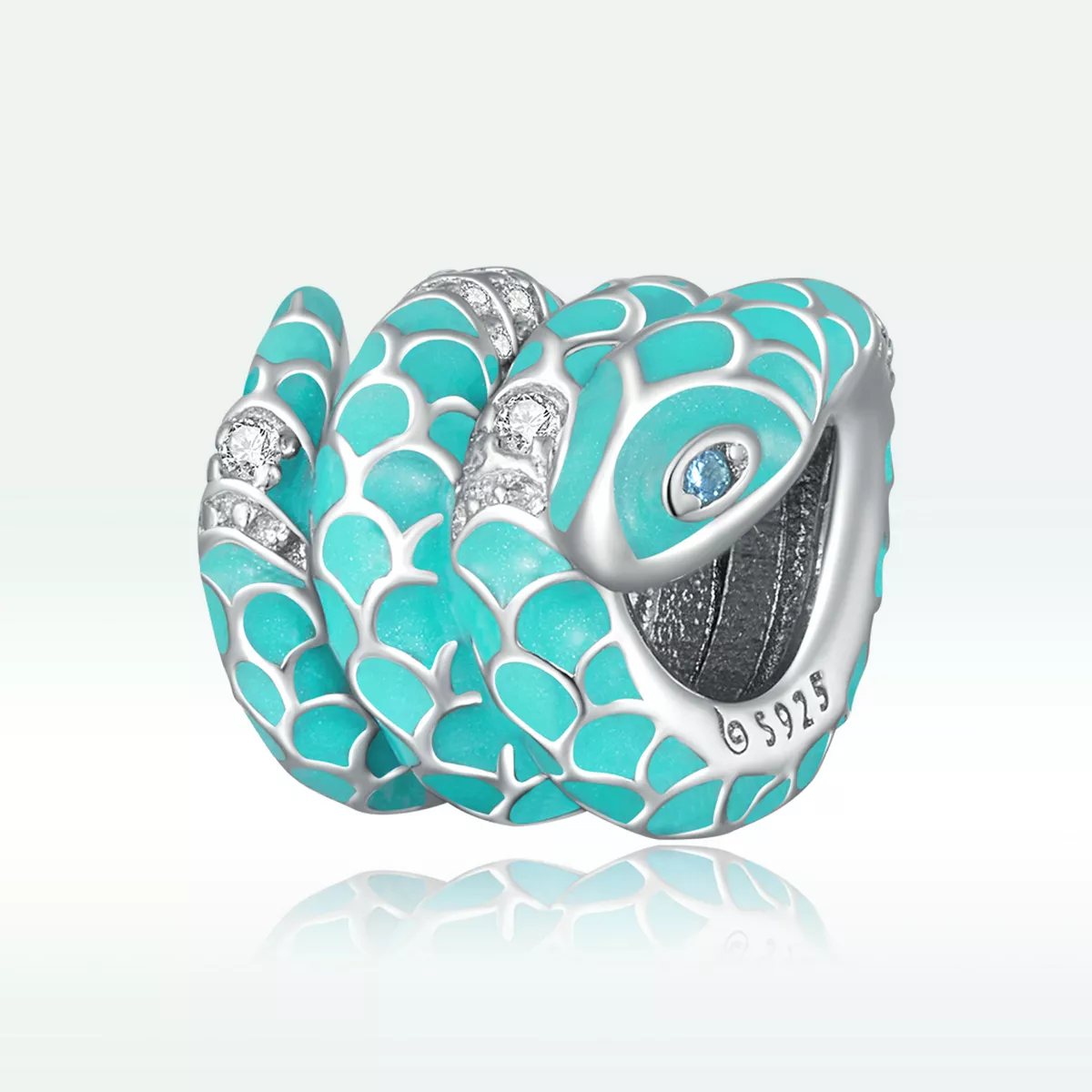 charm tipo pandora serpente blu bsc576