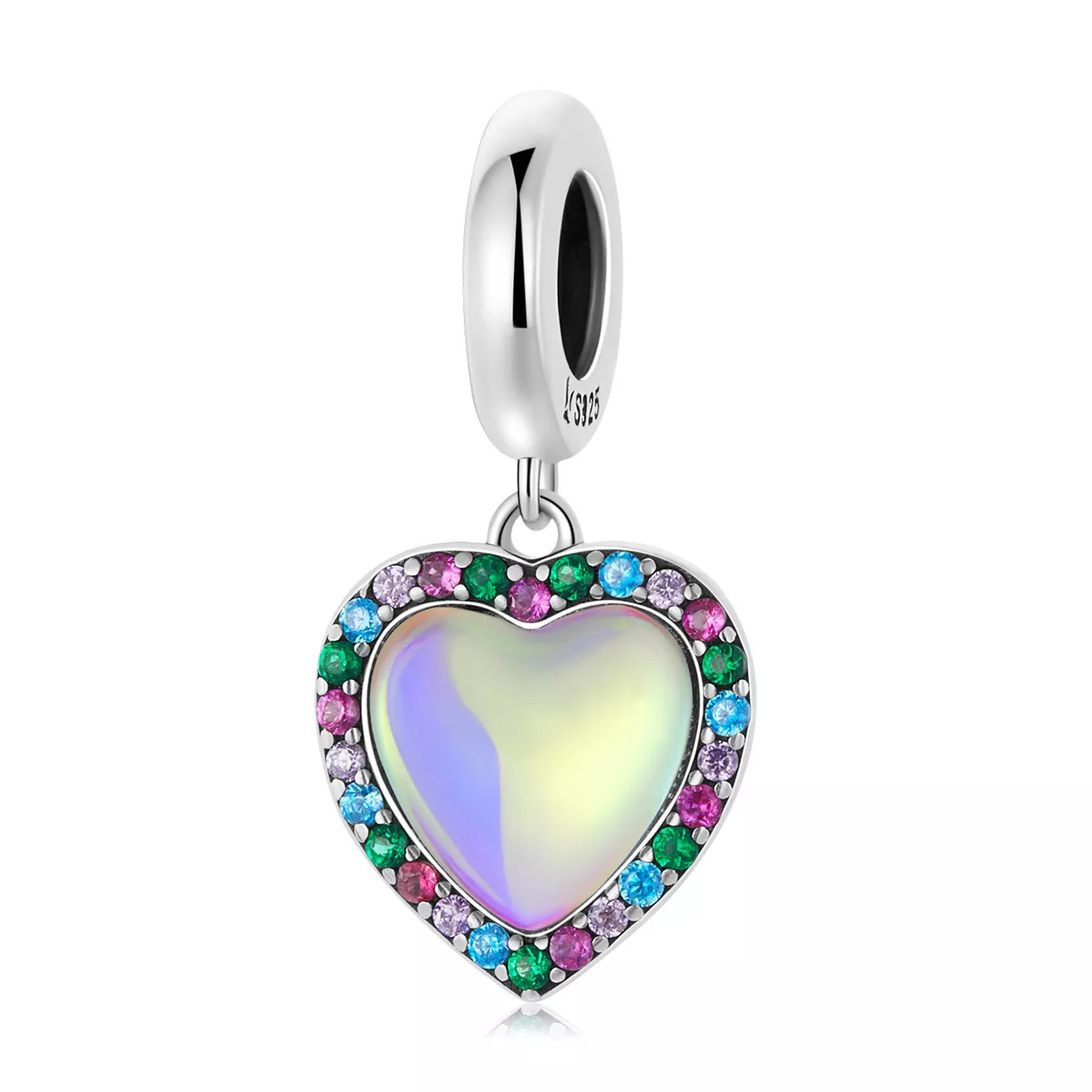charm pendente tipo pandora amore colorato scc2166