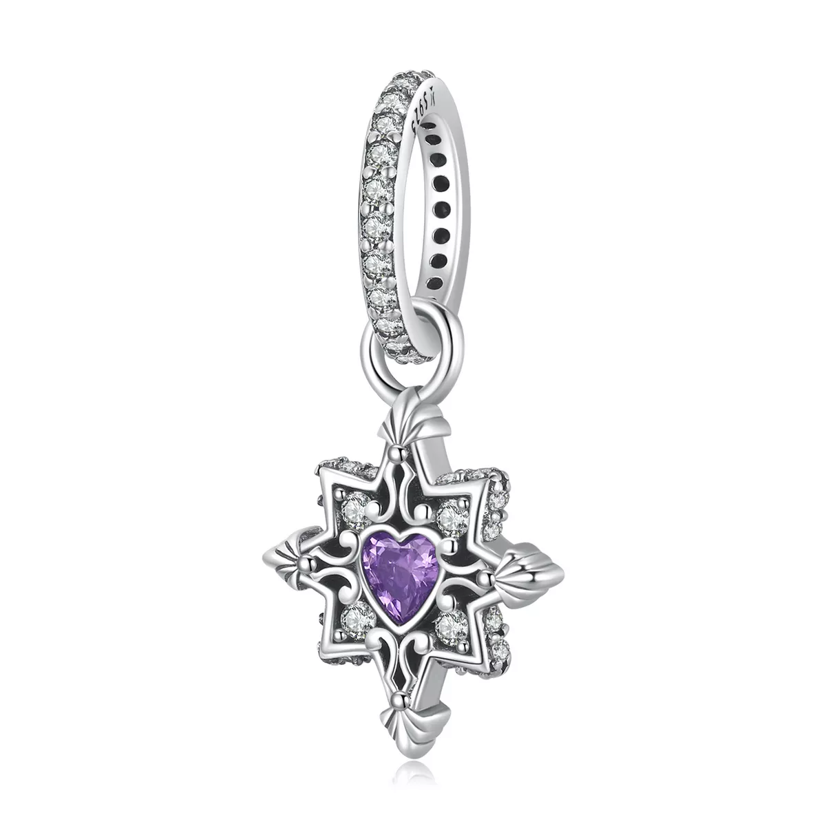 charm pendente tipo pandora amore starburst scc2147