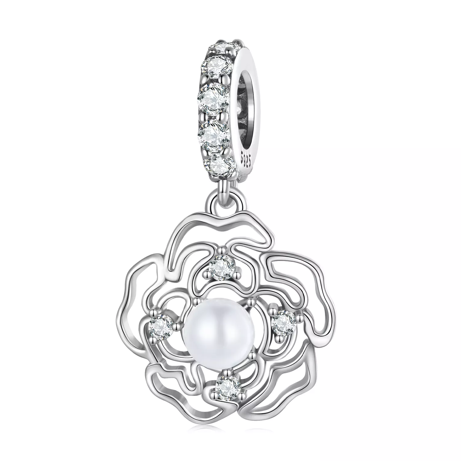 charm pendente tipo pandora camelia bsc676