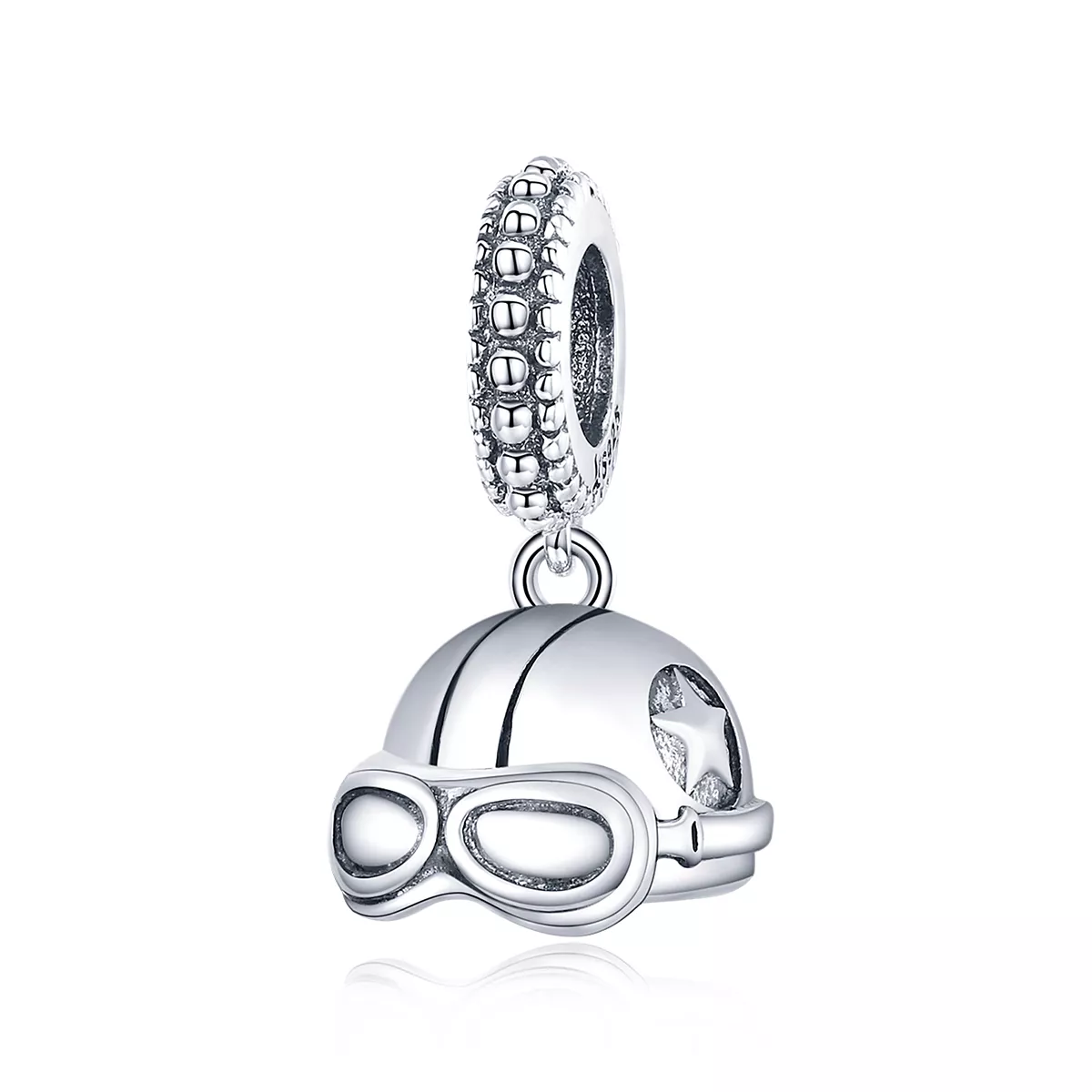 charm pendente tipo pandora casco retrò scc1711