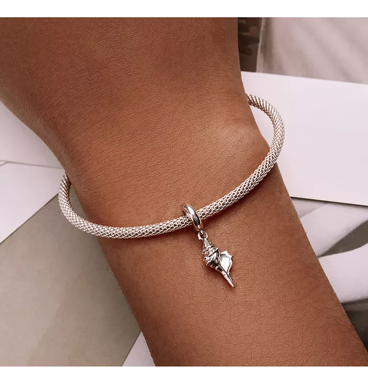 (immagine per) Charm Pendente tipo Pandora Conchiglia d'argento - SCC2235 - Visualizza 9