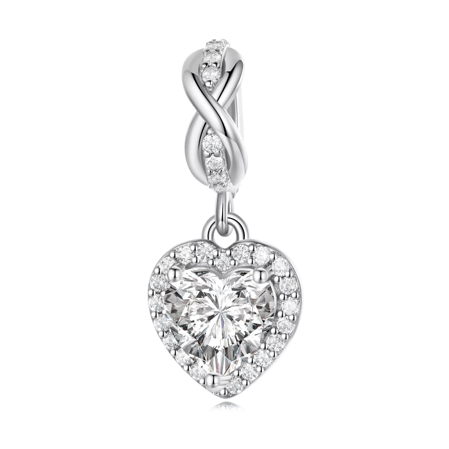 charm pendente tipo pandora cuore splendente bsc663