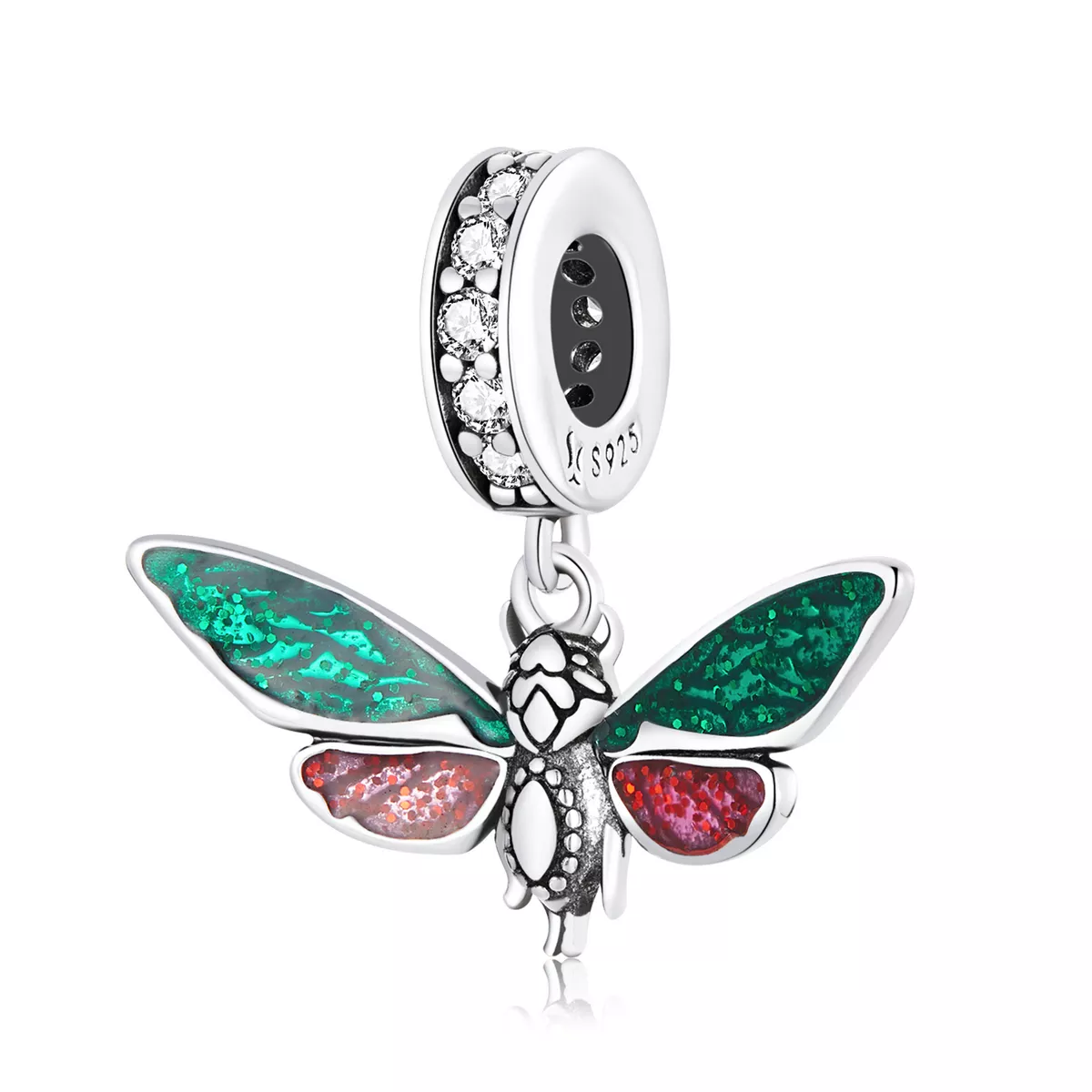 charm pendente tipo pandora falena retrò scc2034
