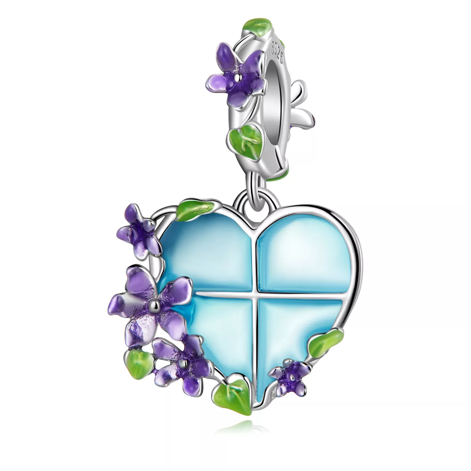 charm pendente tipo pandora finestra dei fiori scc2323