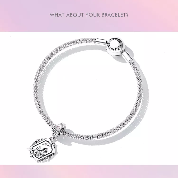 (immagine per) Charm Pendente tipo Pandora Invito Rosa - SCC2262 - Visualizza 8
