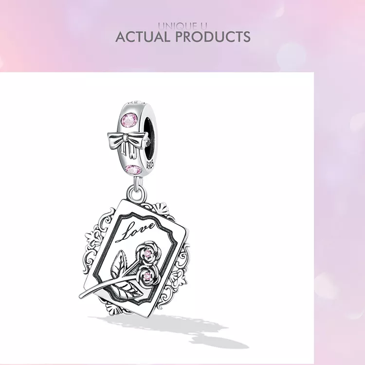 (immagine per) Charm Pendente tipo Pandora Invito Rosa - SCC2262 - Visualizza 9