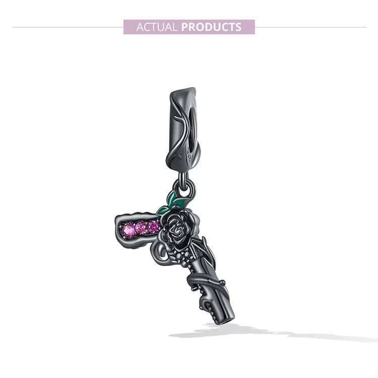 (immagine per) Charm Pendente tipo Pandora Pistola rosa - SCC2241 - Visualizza 7