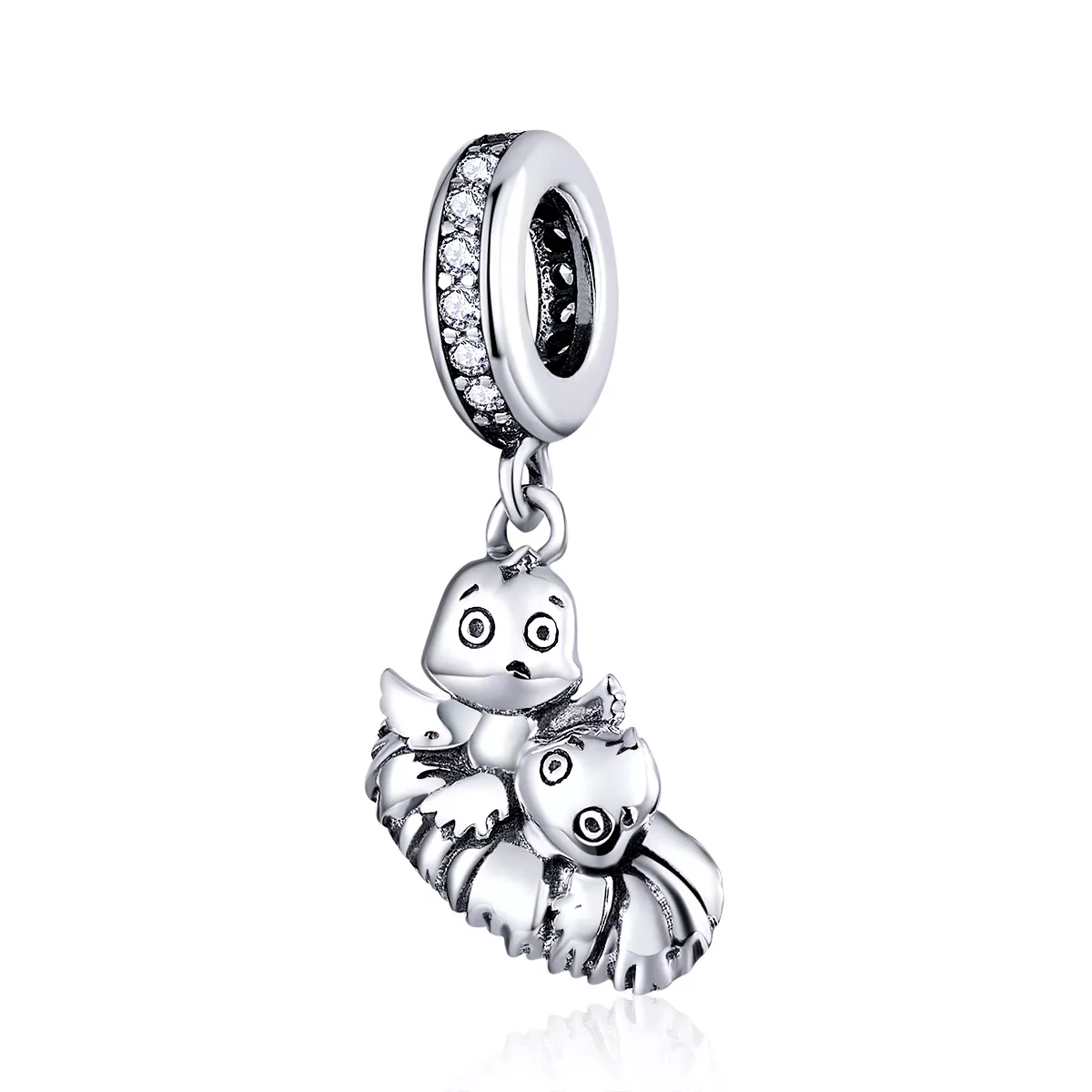 charm pendente tipo pandora uccello del fumetto scc1522