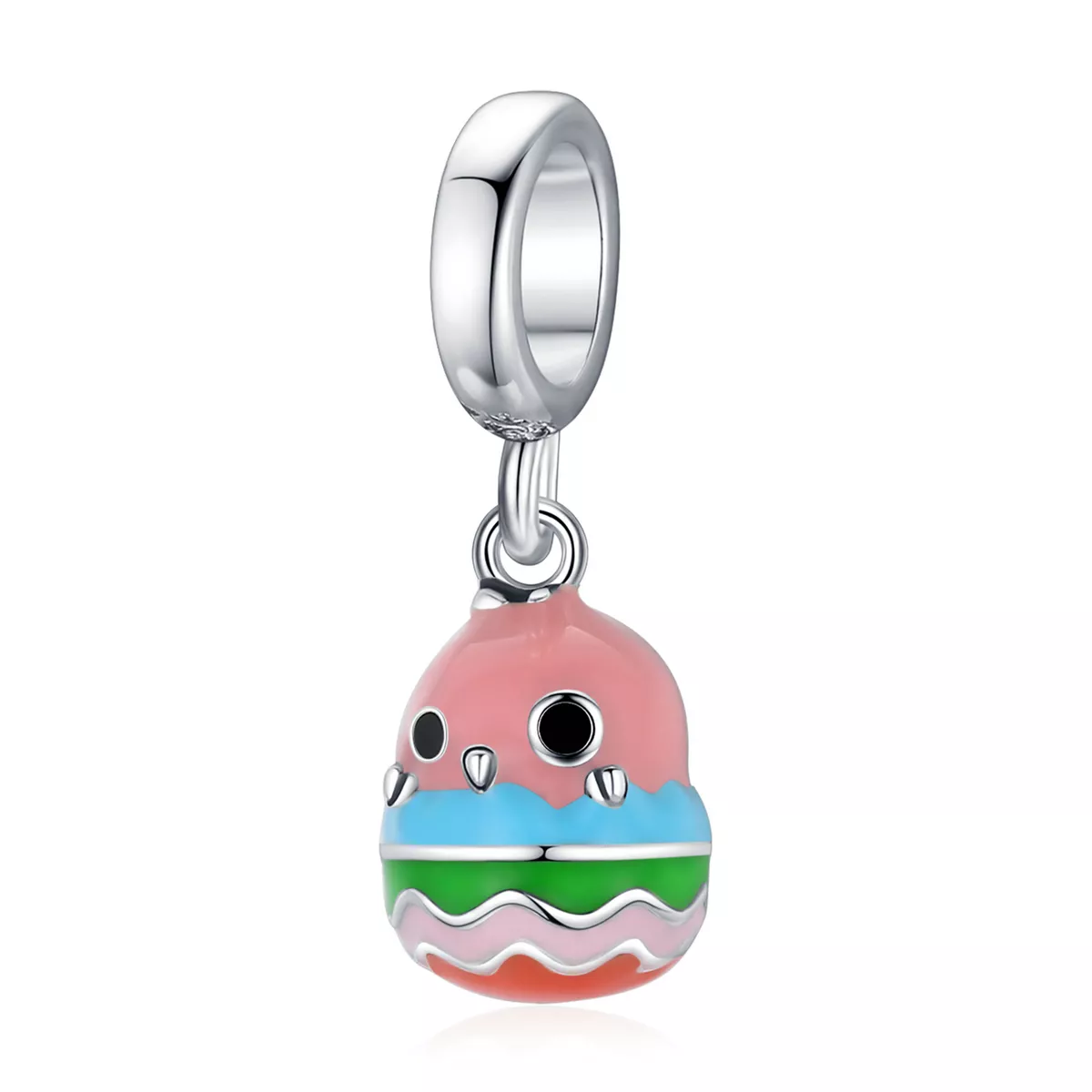 charm pendente tipo pandora uccello divertente scc1935