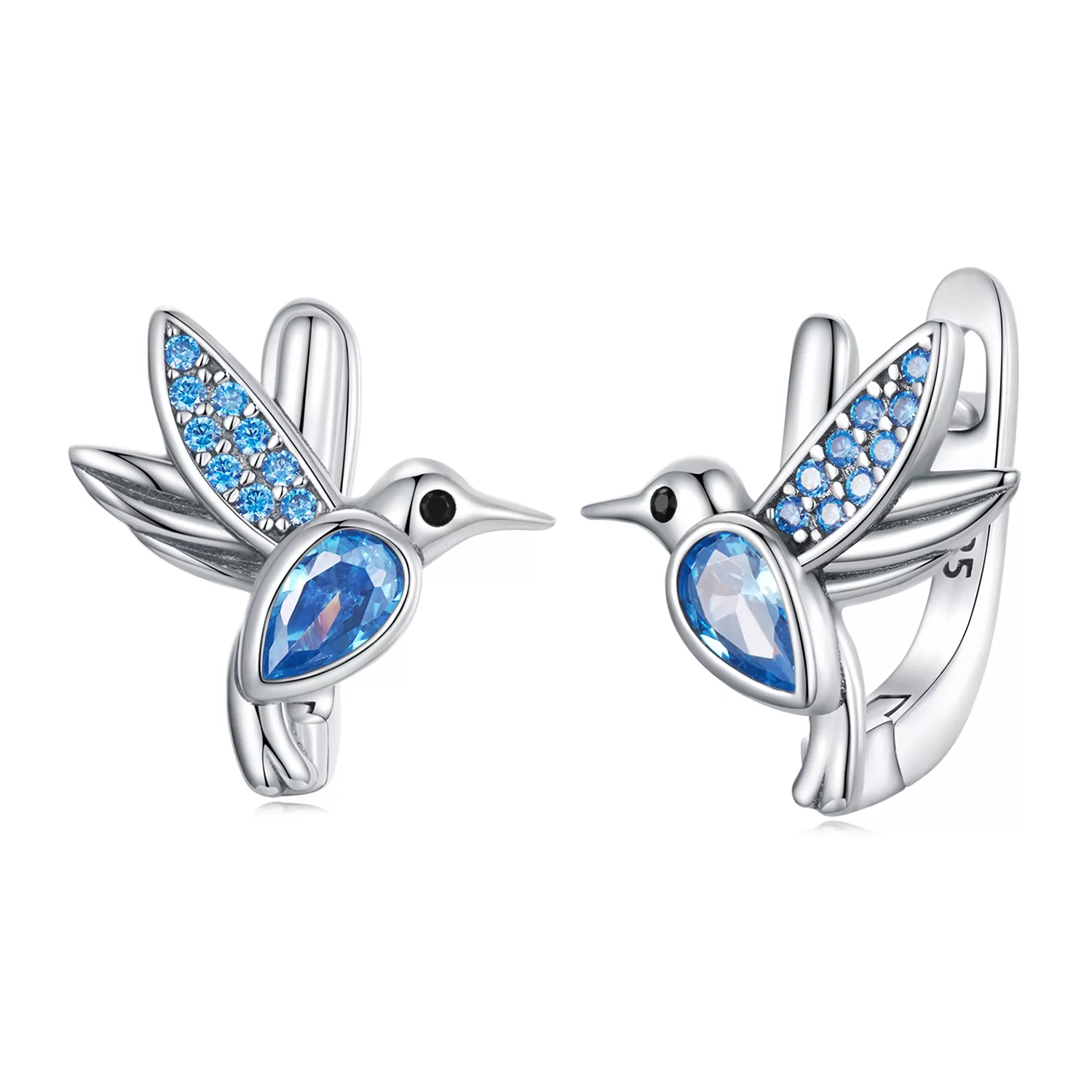 orecchini a cerchio tipo pandora colibrì sce1503