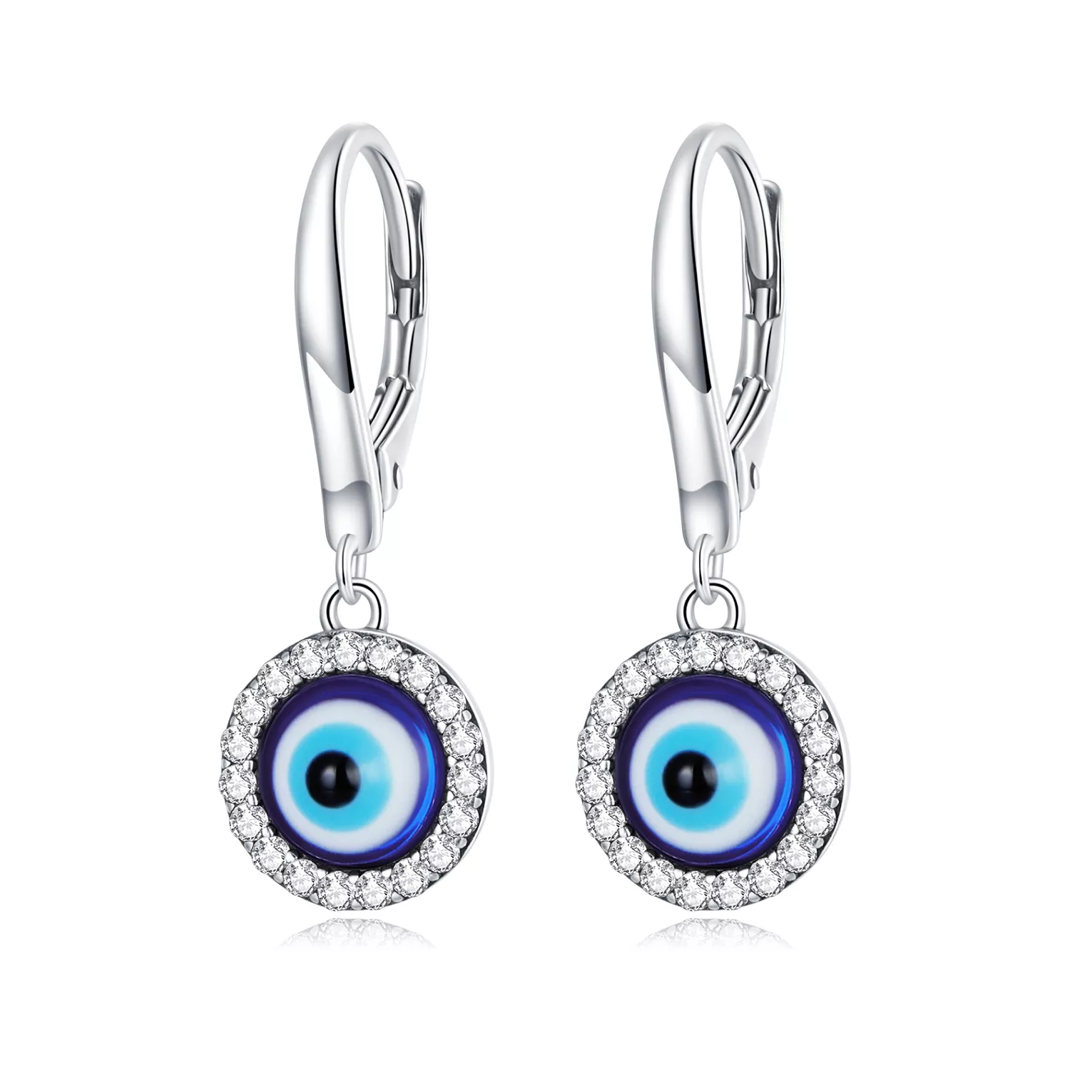 orecchini a cerchio tipo pandora resina devil eye bse638