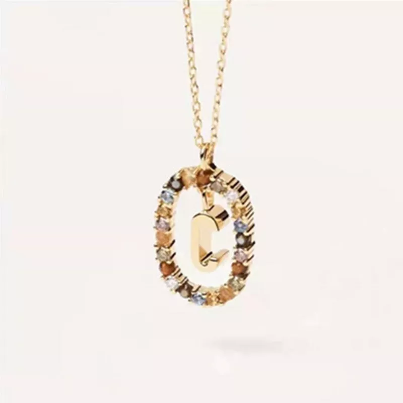 (immagine per) Collana tipo Pandora Brilla lettera C - BSN245-C - Visualizza 2