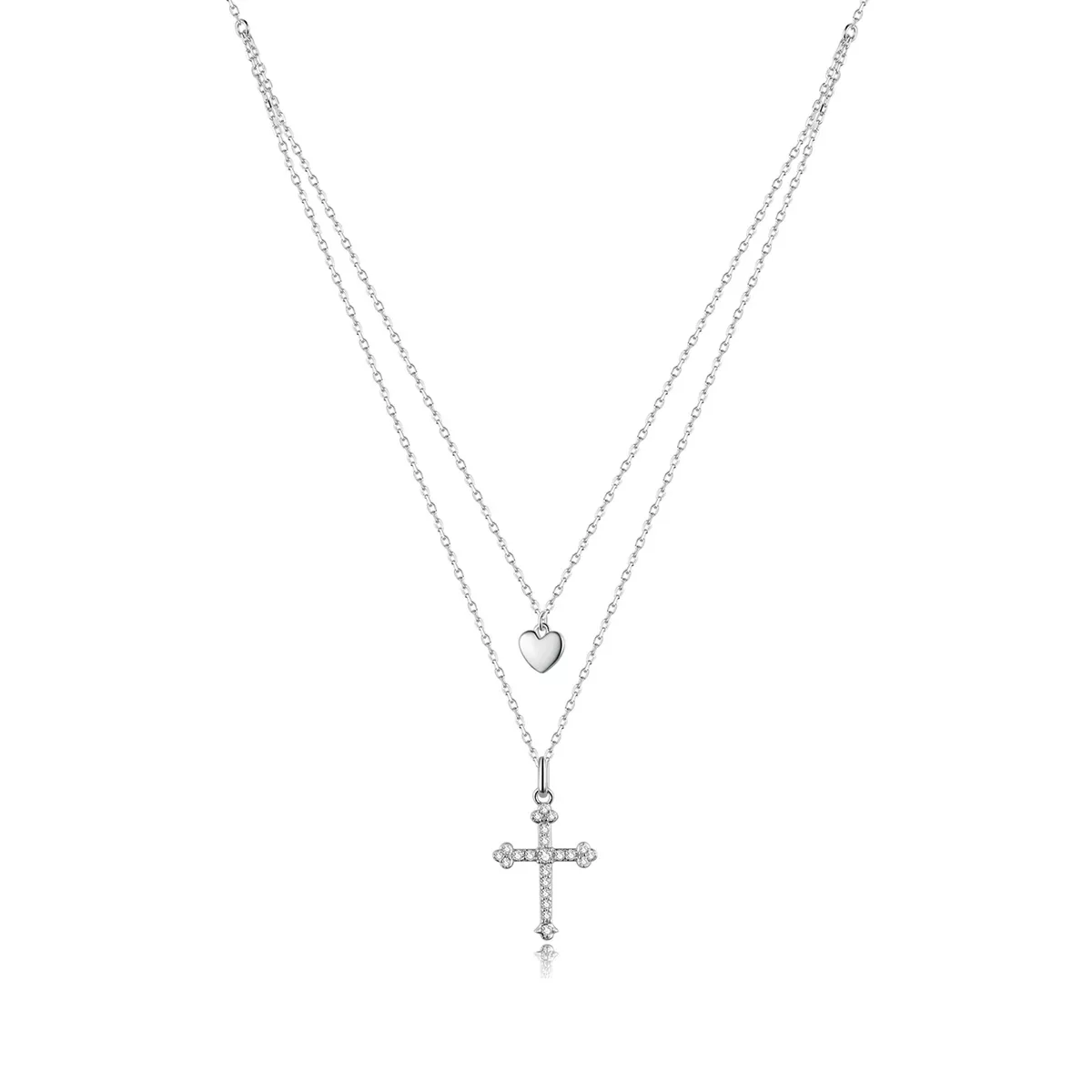 collana tipo pandora croce d'amore bsn197