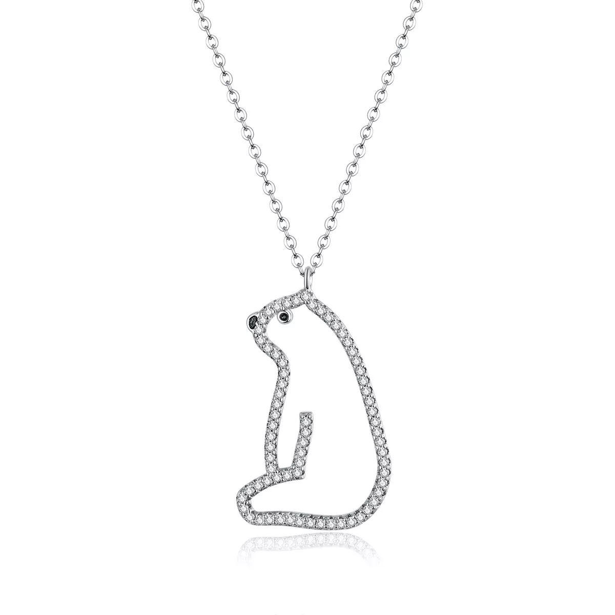 collana tipo pandora orso polare bsn195