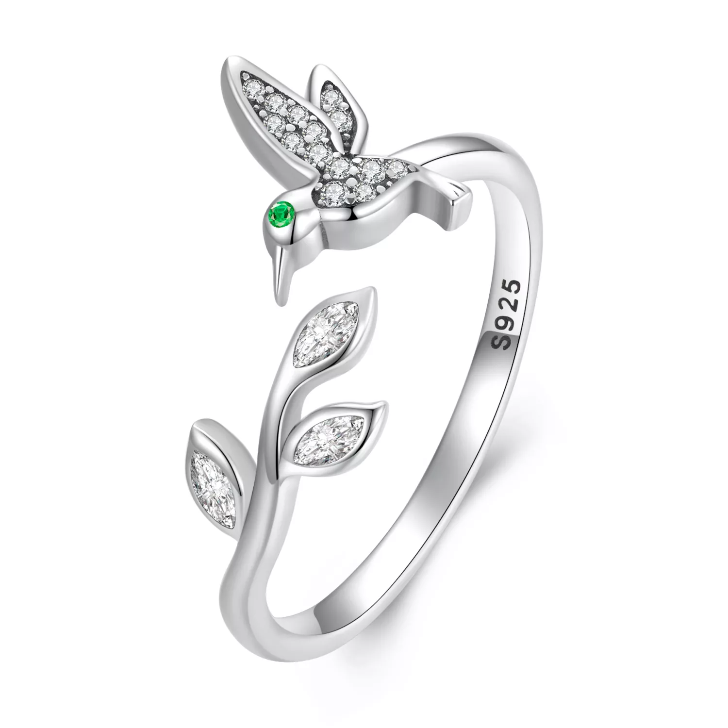 anello aperto tipo pandora colibrì scr871