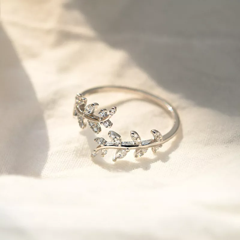 (immagine per) Anello aperto tipo Pandora Foglie delicate - BSR241-A - Visualizza 3