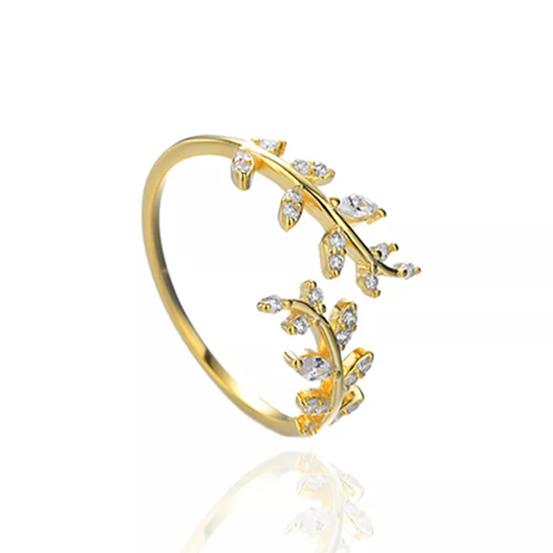 (immagine per) Anello aperto tipo Pandora Foglie delicate - BSR241-B - Visualizza 2